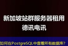 如何在PostgreSQL中查看所有数据库？-ddos