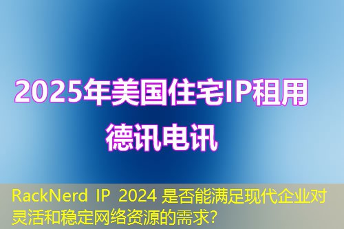 RackNerd IP 2024 是否能满足现代企业对灵活和稳定网络资源的需求？