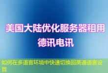 如何在多语言环境中快速切换回英语语言设置-ddos