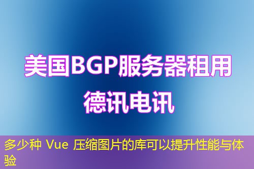 多少种 Vue 压缩图片的库可以提升性能与体验