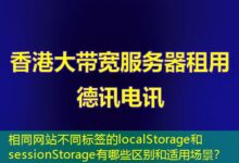 相同网站不同标签的localStorage和sessionStorage有哪些区别和适用场景？-ddos