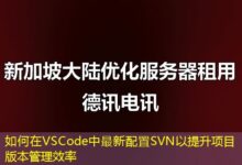 如何在VSCode中最新配置SVN以提升项目版本管理效率-ddos