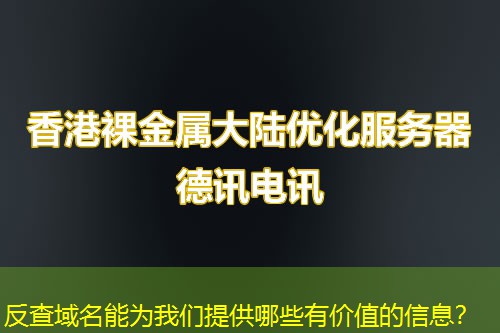 反查域名能为我们提供哪些有价值的信息？