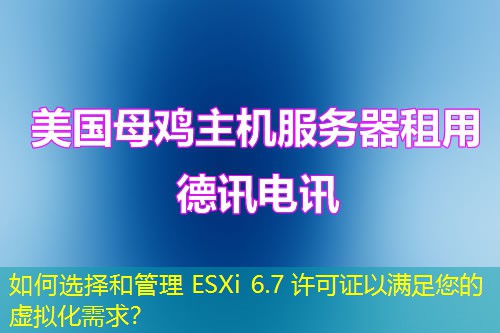 如何选择和管理 ESXi 6.7 许可证以满足您的虚拟化需求？