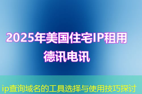 ip查询域名的工具选择与使用技巧探讨