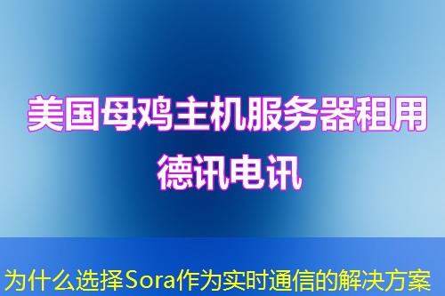 为什么选择Sora作为实时通信的解决方案