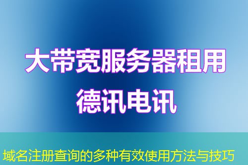 域名注册查询的多种有效使用方法与技巧
