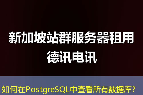 如何在PostgreSQL中查看所有数据库？
