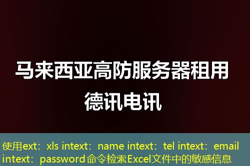 使用ext：xls intext：name intext：tel intext：email intext：password命令检索Excel文件中的敏感信息
