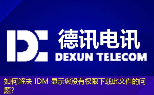 如何解决 IDM 显示您没有权限下载此文件的问题？
