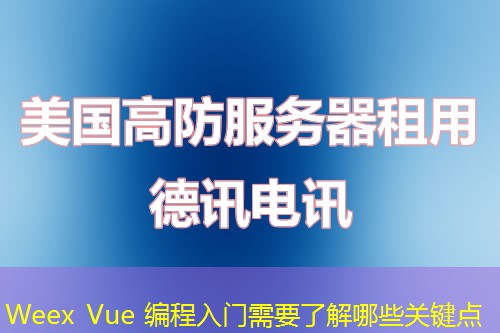 Weex Vue 编程入门需要了解哪些关键点