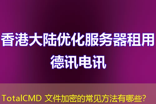 TotalCMD 文件加密的常见方法有哪些？