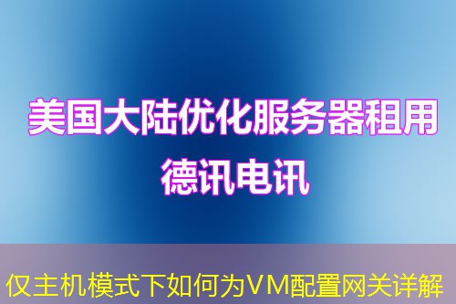 仅主机模式下如何为VM配置网关详解